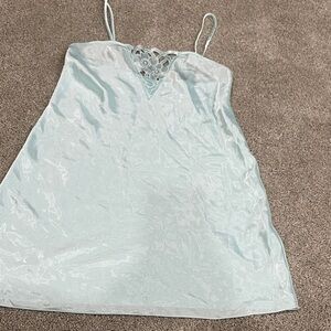 Elegant Sky Blue Lace Chemise